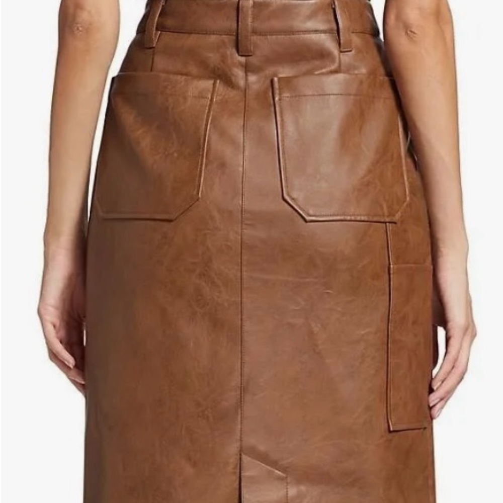 Rails NWOT! Amos Faux Leather Midi Skirt Size: 8 - Picture 2 of 8